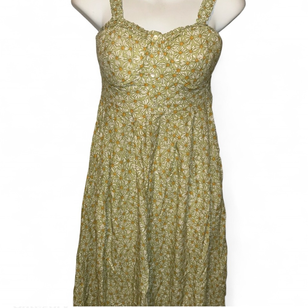 Ginger G Floral Midi Dress in Cream and Yellow